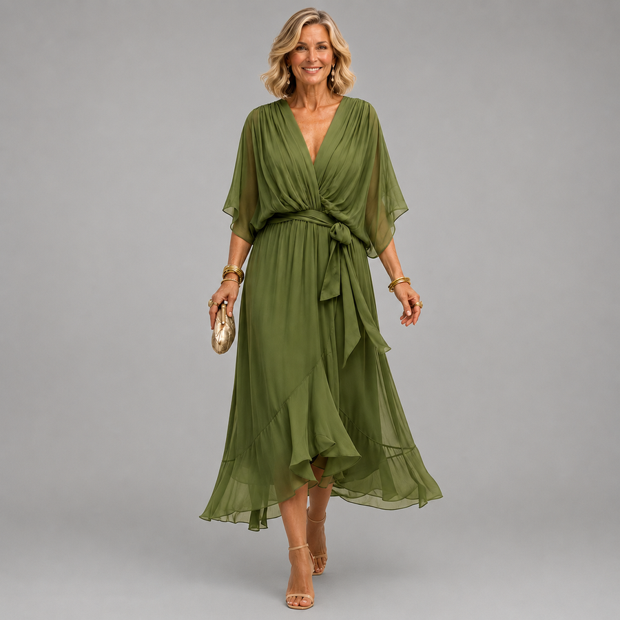Monica | Graceful V-Neck Dress