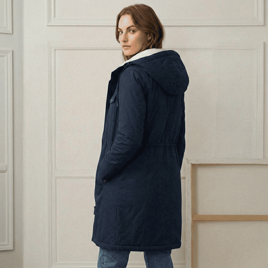 Marjorie | Cozy Hooded Longline Weatherproof Coat