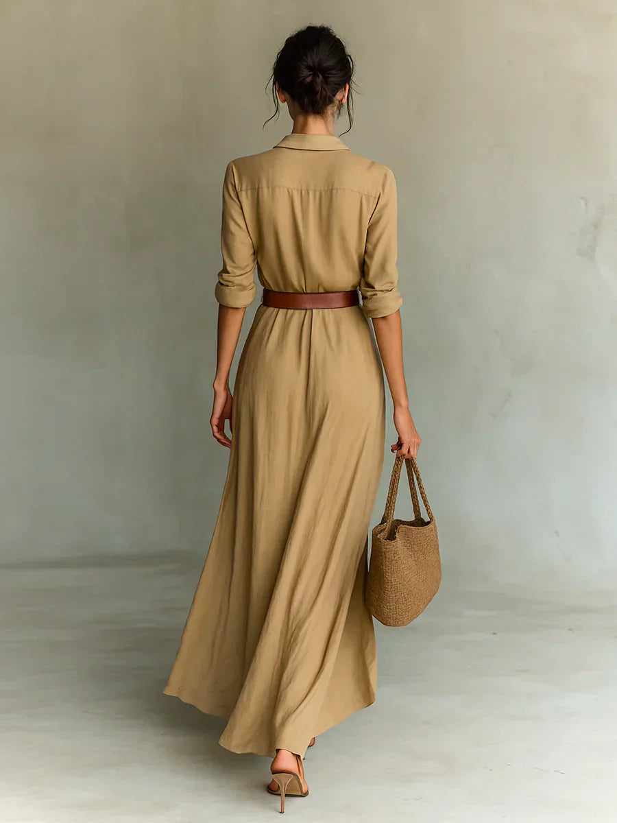 Camille | Belted Maxi Dress