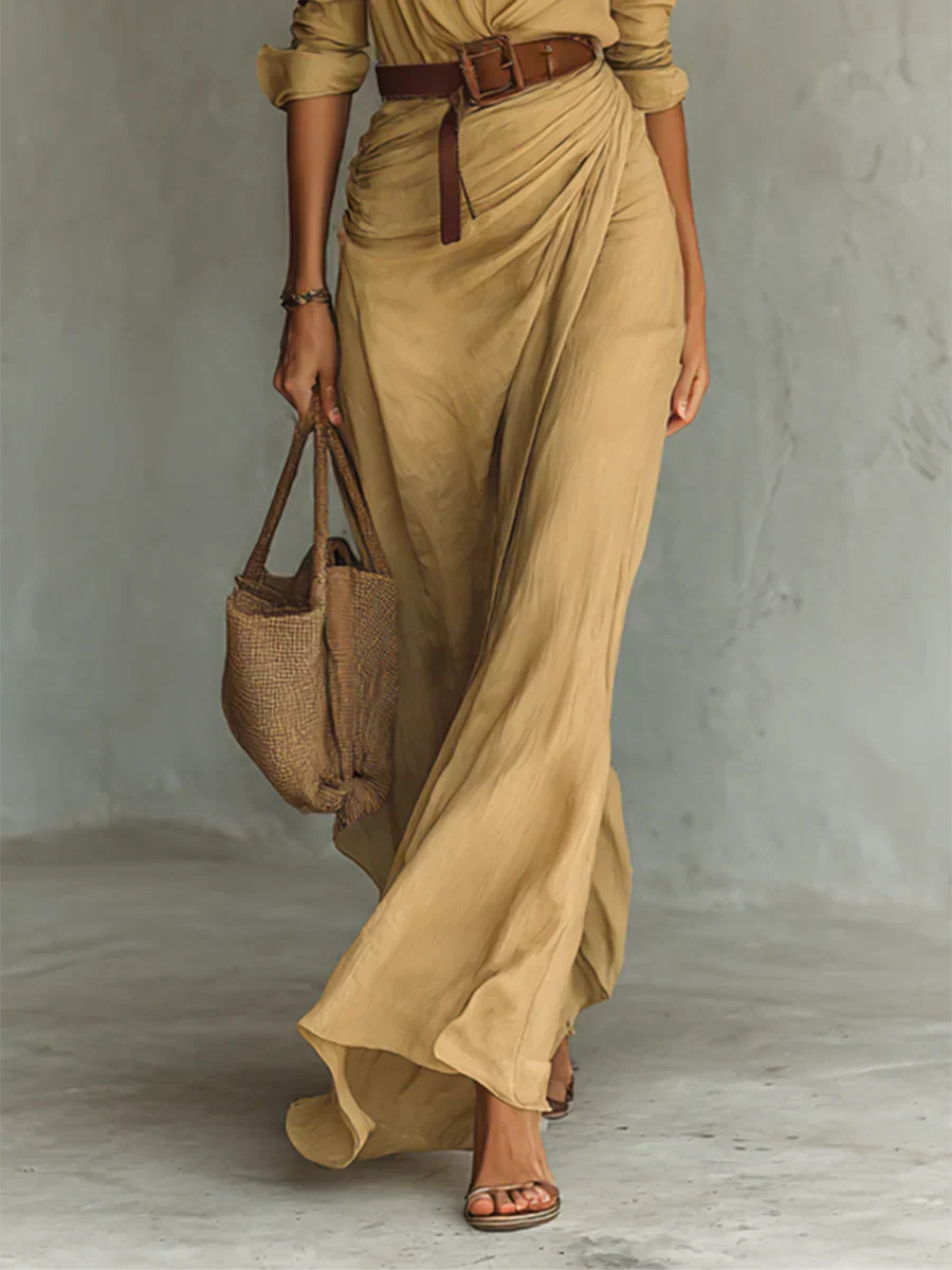 Camille | Belted Maxi Dress