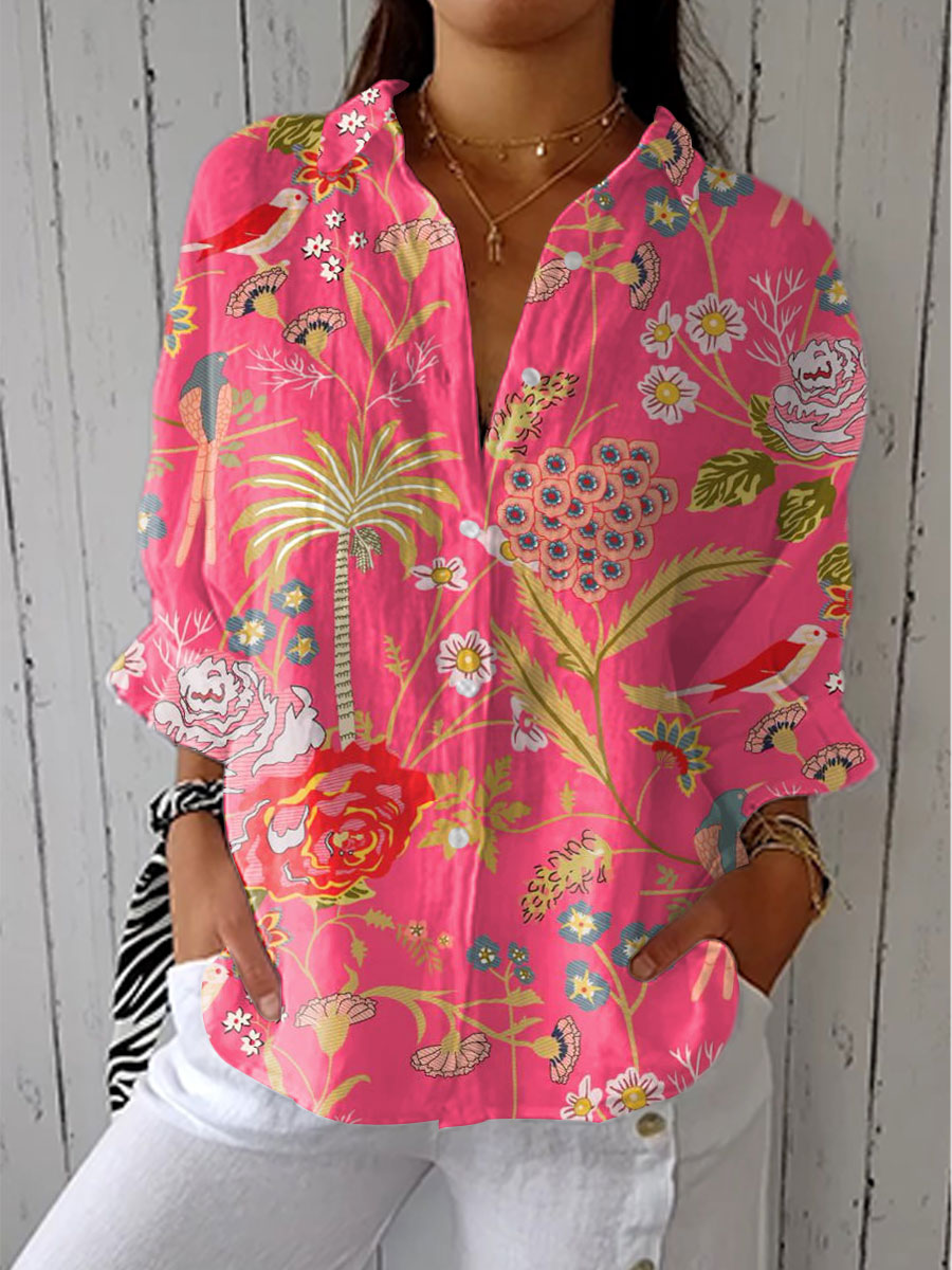 Elizabeth | Tropical Floral Blouse