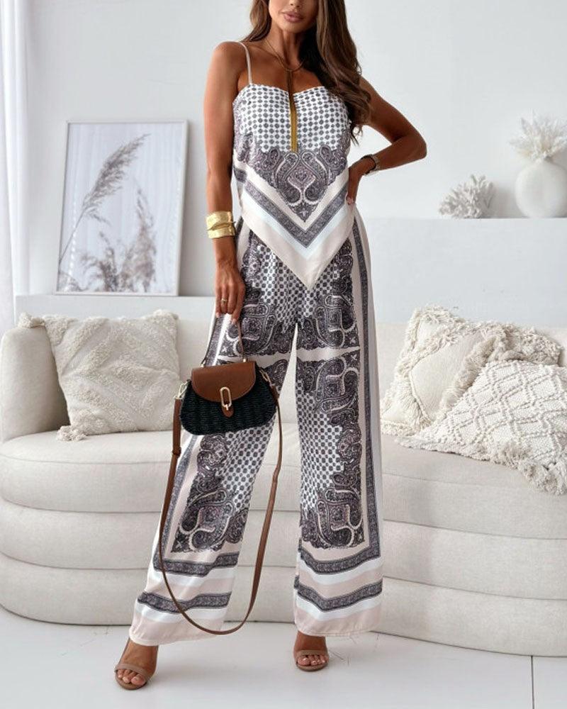 Helen | Stylish Lace-Up Vest & Pants Two-Piece Set Dress