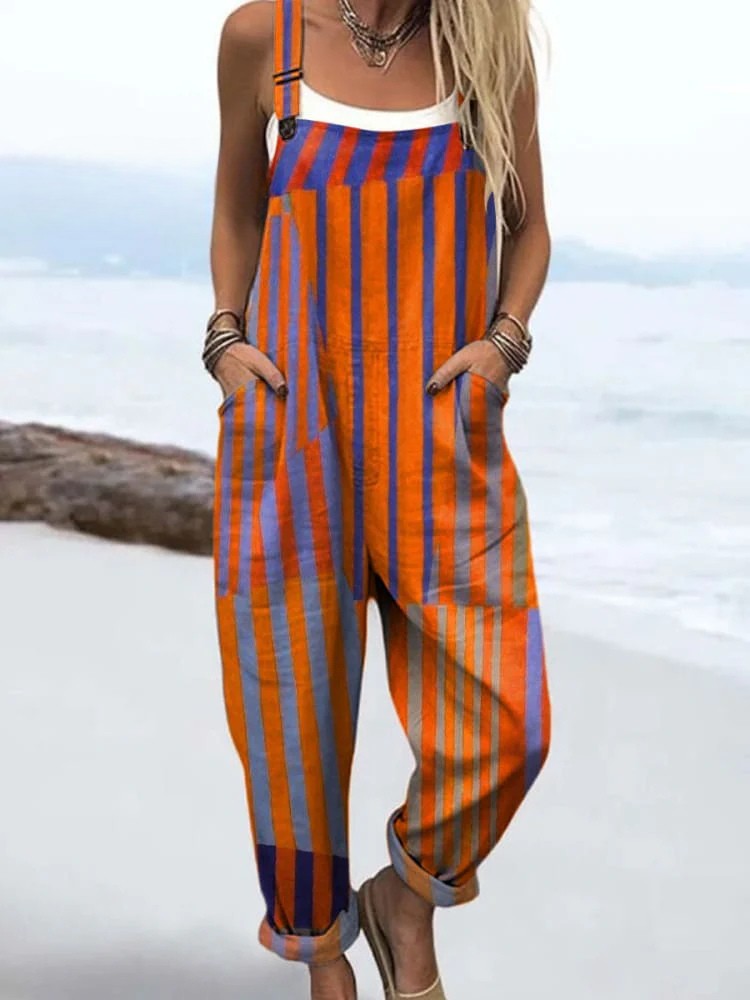 Amber | Sunset Stripe Jumpsuit