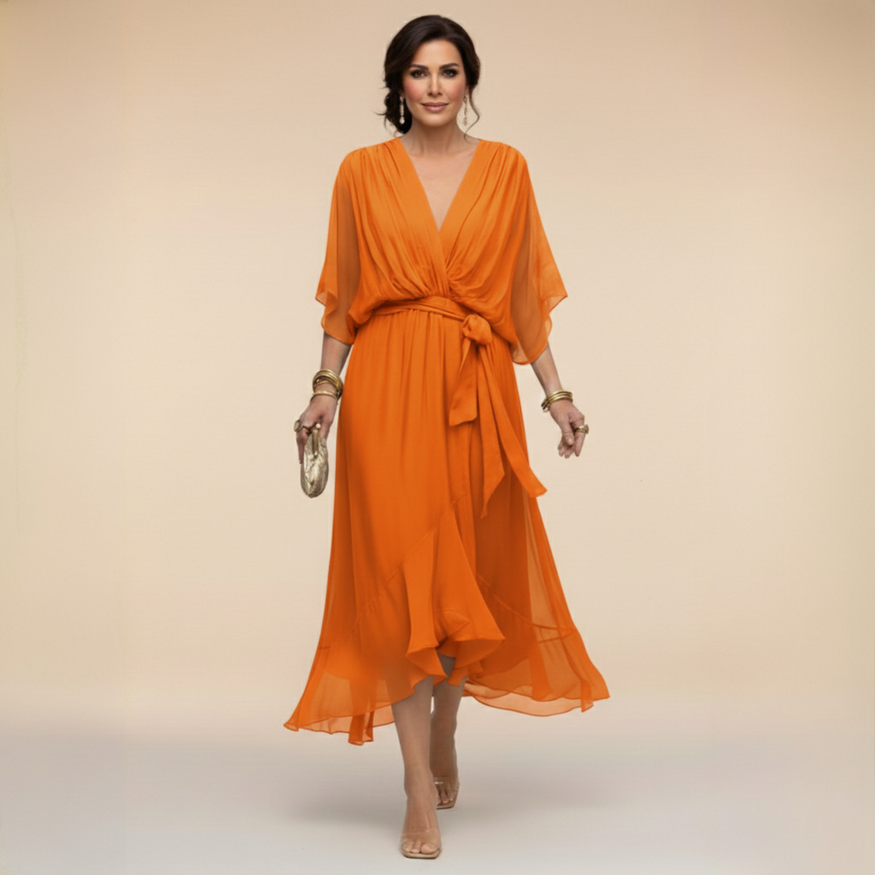 Monica | Elegant V-Neck Dress