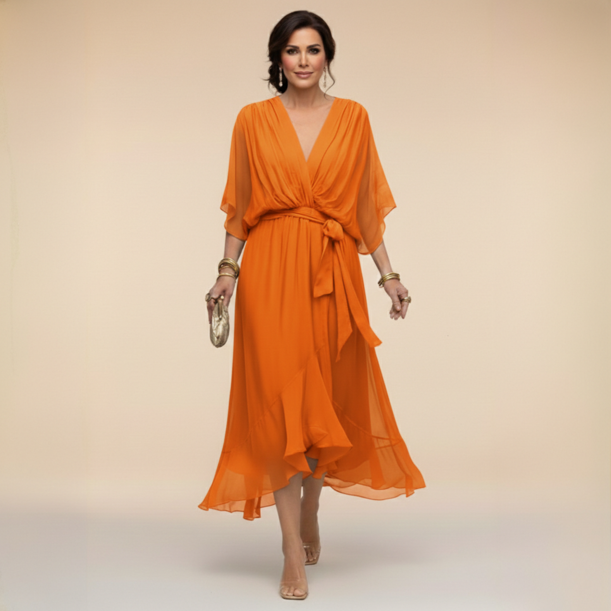 Monica | Elegant V-Neck Dress