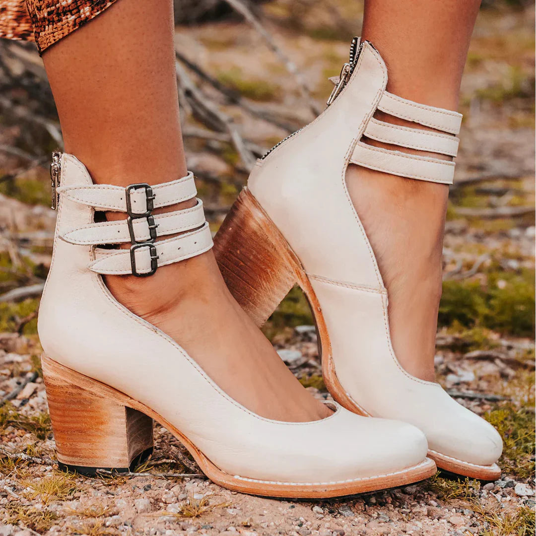 Agnes | Block Heel Ankle Boots