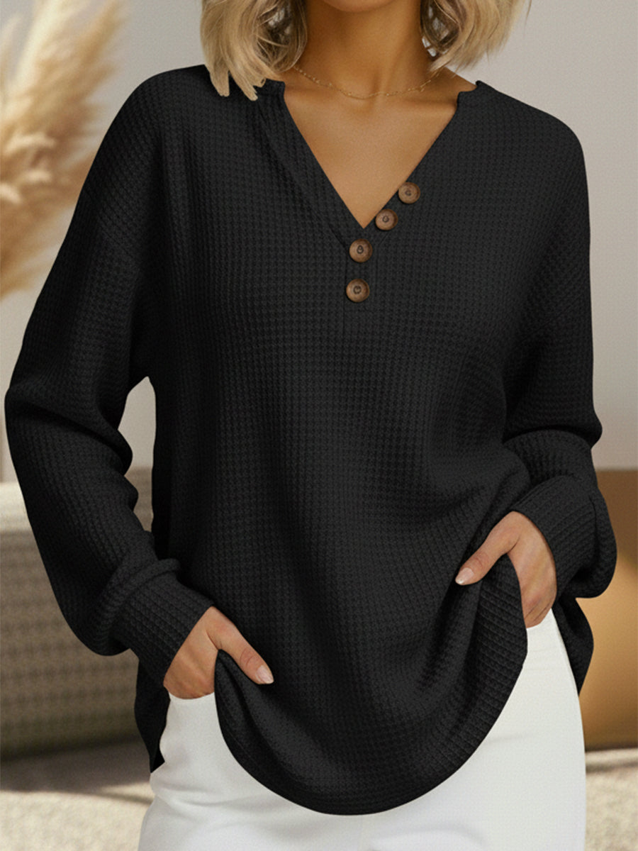 Zailynne | Soft Brushed Waffle-Knit Sweater