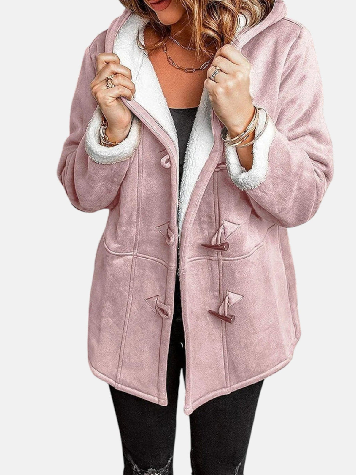 Salma™ | Cozy Fleece-Lined Toggle-Front Duffle Coat