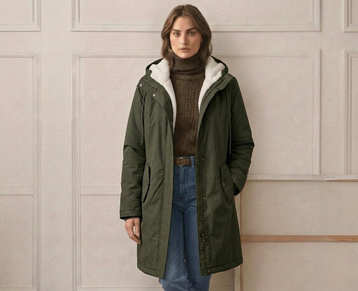 Marjorie | Cozy Hooded Longline Weatherproof Coat