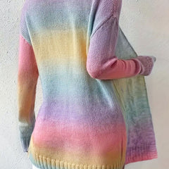 Long open-front soft knit duster cardigan with relaxed drape and long sleeves