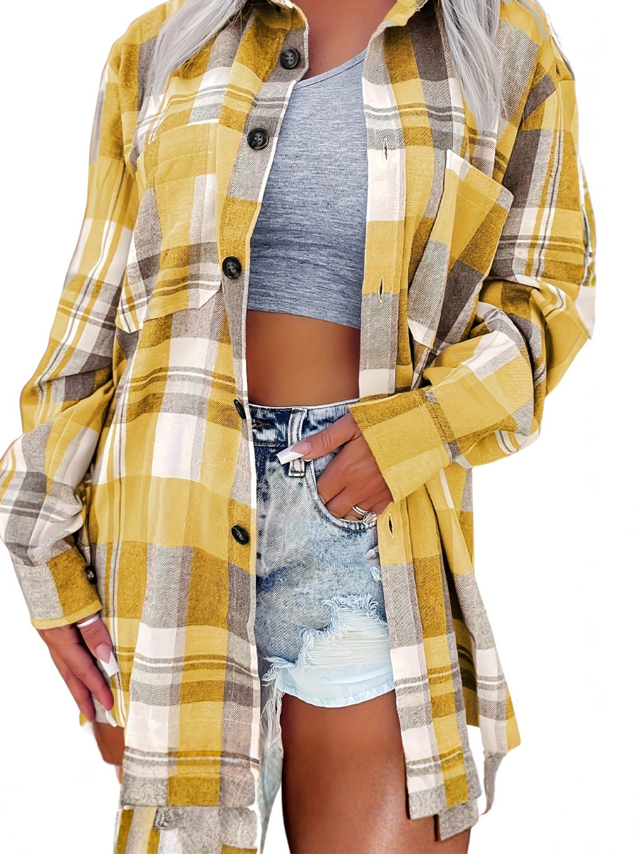 Hannah | Relaxed Long-Sleeve Plaid Shirt