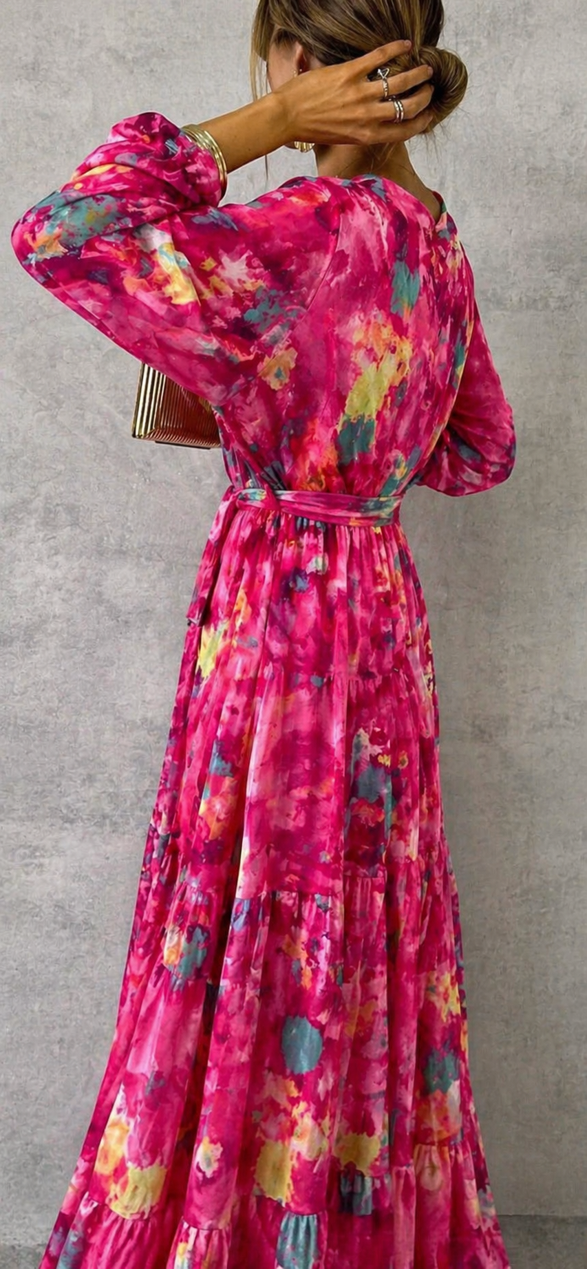 Wrap Dress with Floral Print