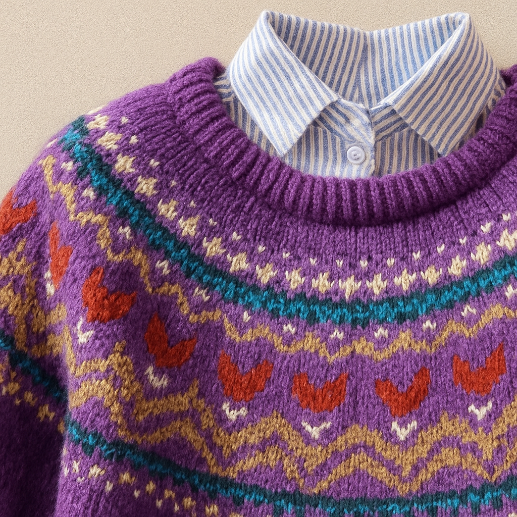 Solva | Classic Vintage Nordic Knit Sweater