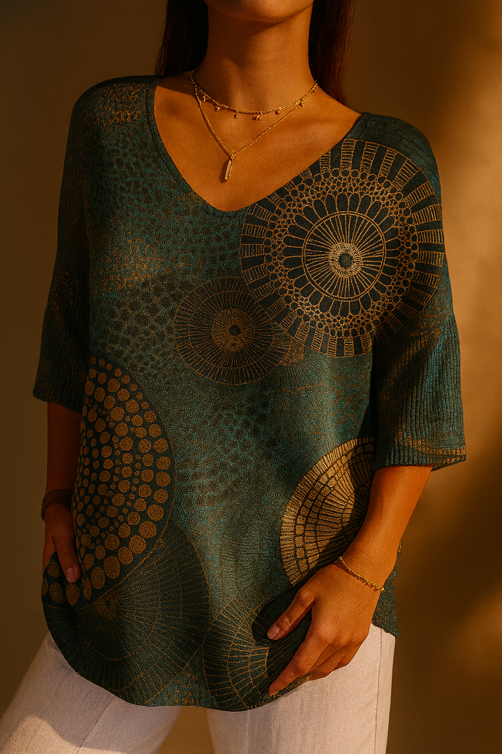 Carolyn | Artful Medallion-Print Blouse