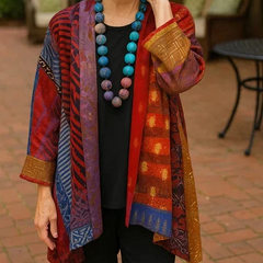 Astrid elegant drape cardigan for women, shown in several colours