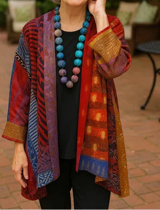 Astrid elegant drape cardigan for women, shown in several colours