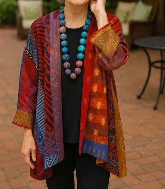 Astrid elegant drape cardigan for women, shown in several colours
