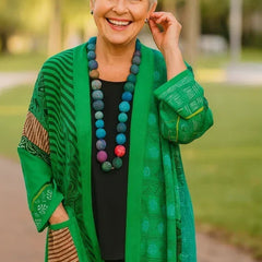 Astrid elegant drape cardigan for women, shown in several colours