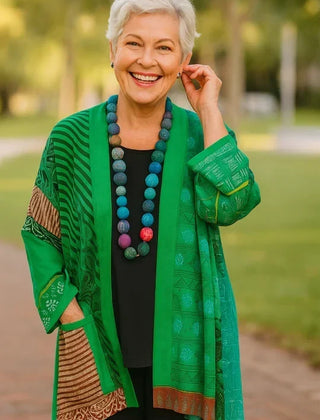 Astrid elegant drape cardigan for women, shown in several colours