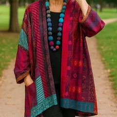 Astrid elegant drape cardigan for women, shown in several colours