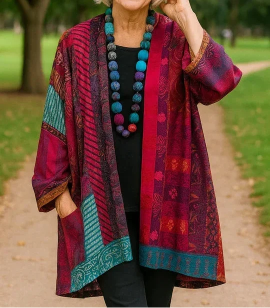 Astrid elegant drape cardigan for women, shown in several colours