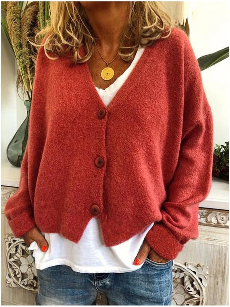 Marion | V-Neck Button-Front Knit Cardigan