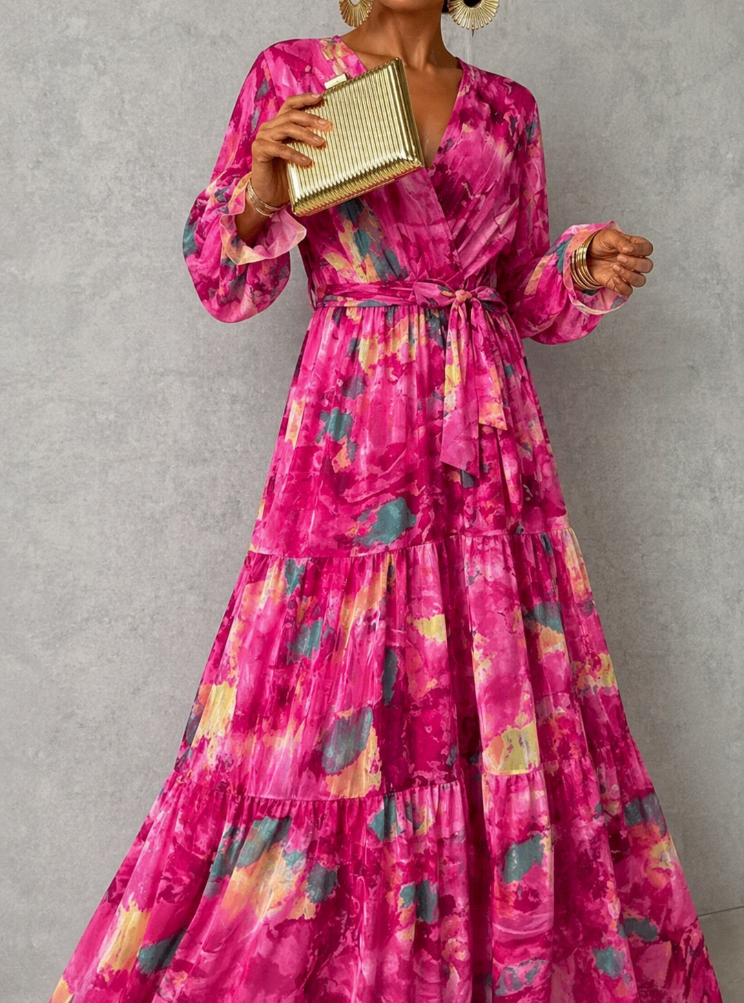 Wrap Dress with Floral Print