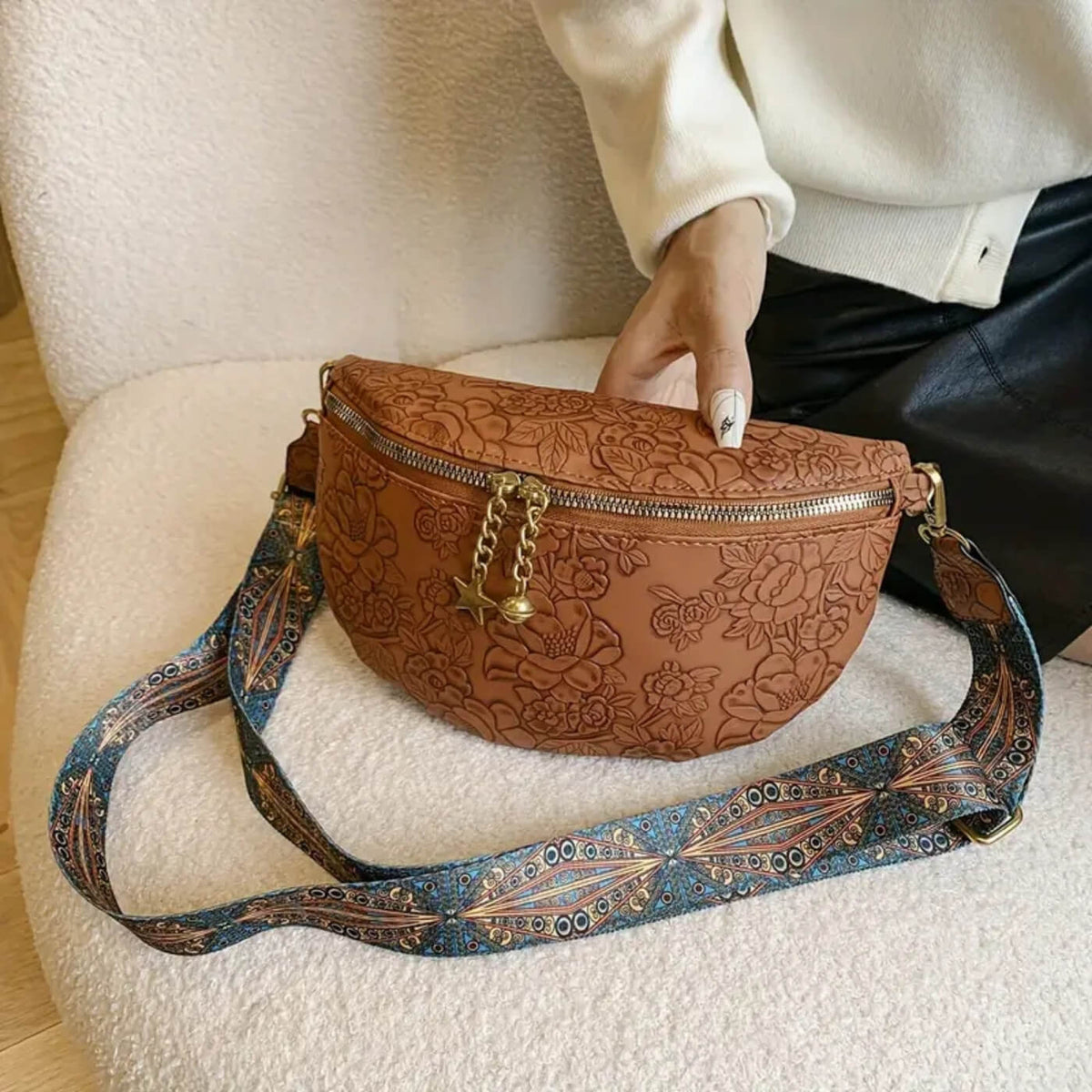 Filomena | Embossed Crossbody Bag