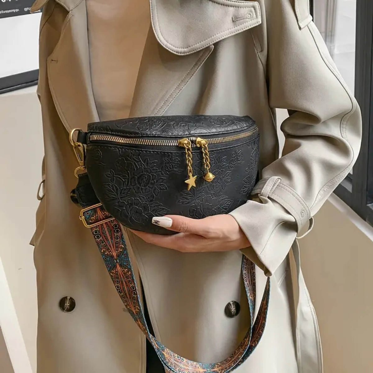 Filomena | Embossed Crossbody Bag