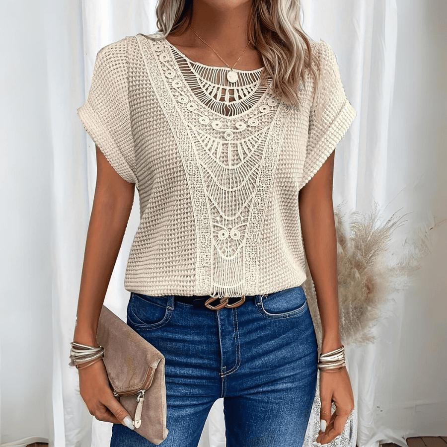 Clara | Crochet-Detail Boho Top