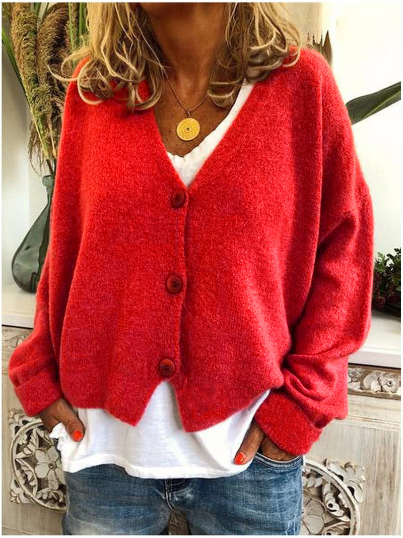Marion | V-Neck Button-Front Knit Cardigan