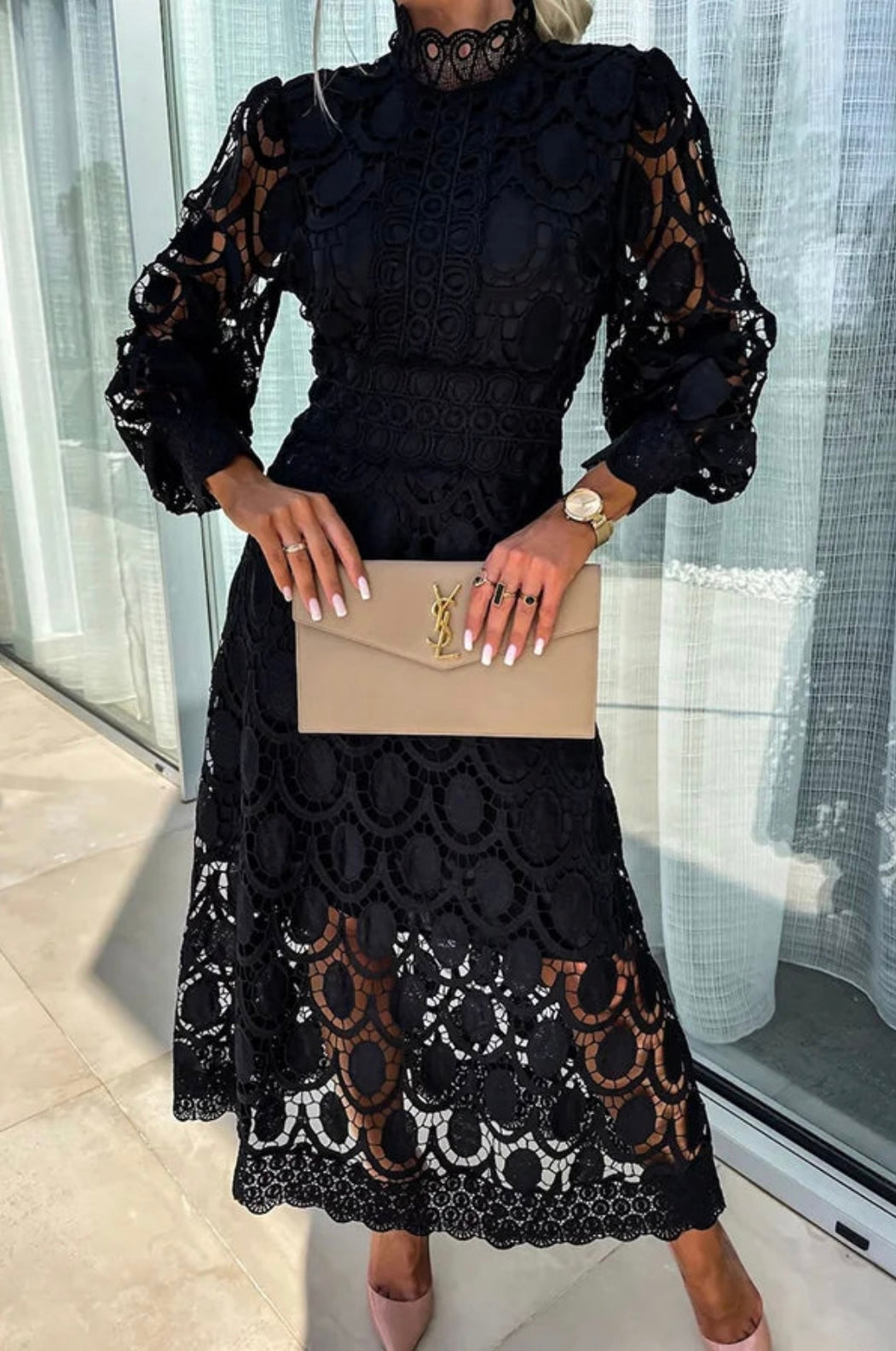 Eloah | Elegant Lace Midi Dress