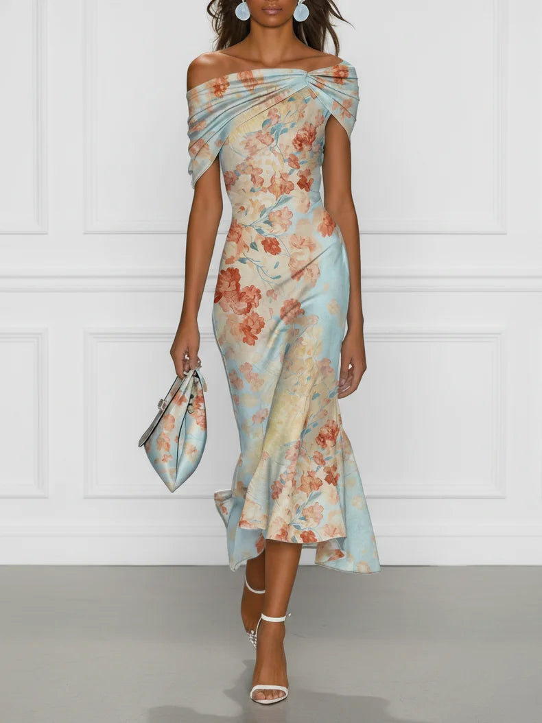 Vittoria | Floral Mermaid Midi Dress