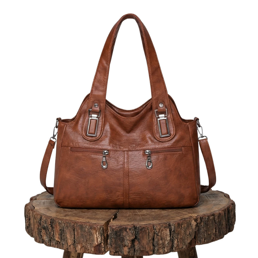 Flavia | Dual-Zip Shoulder Bag