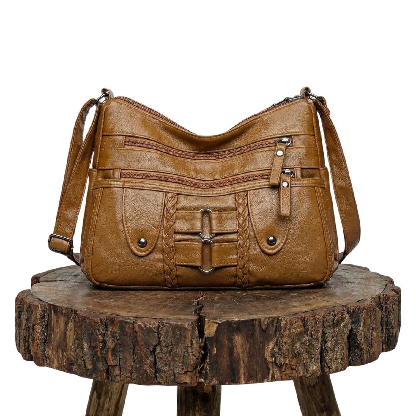 Monica | Multi-Zip Crossbody Bag