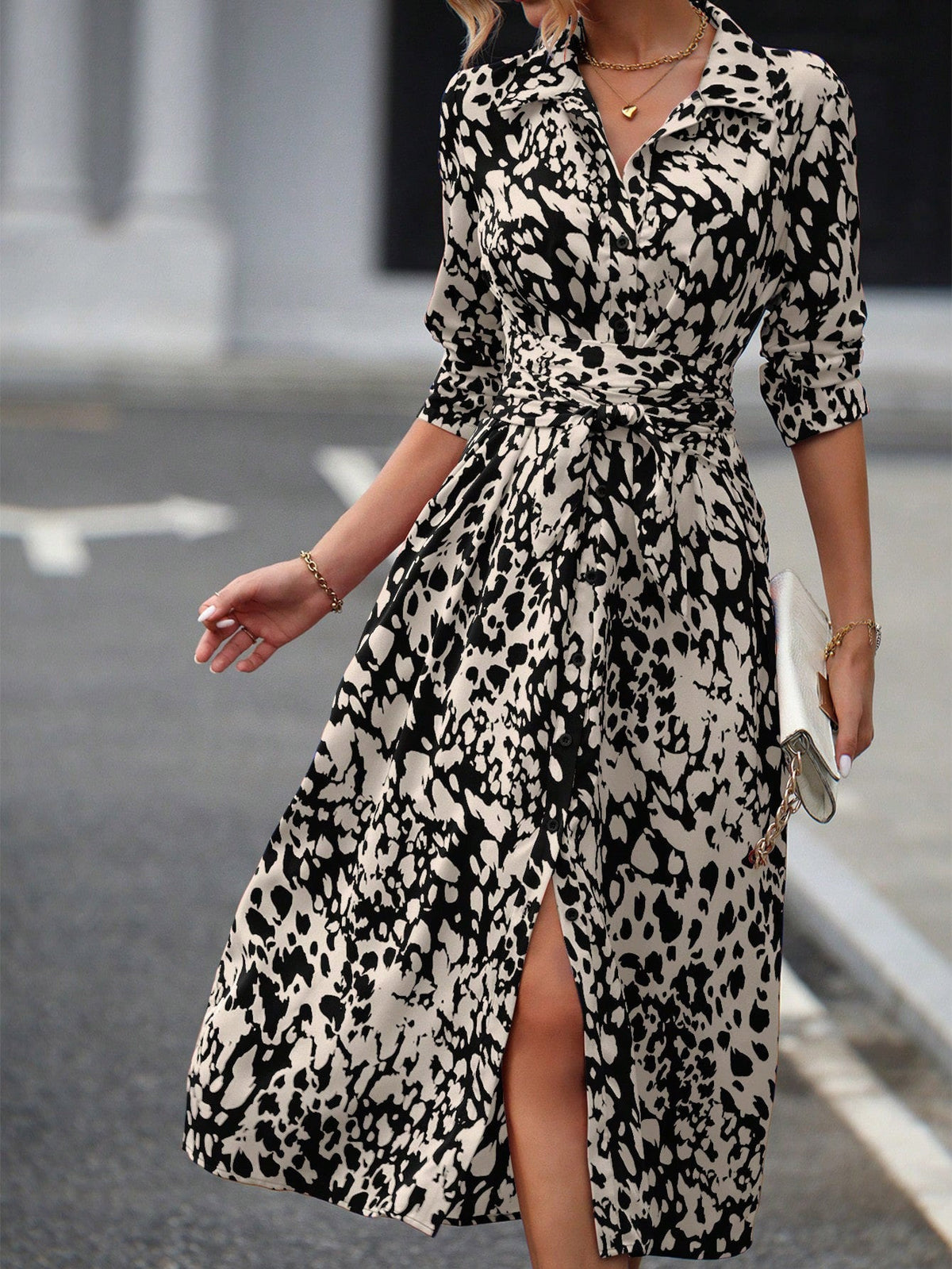 Zafira | Geometric Shirt Dress