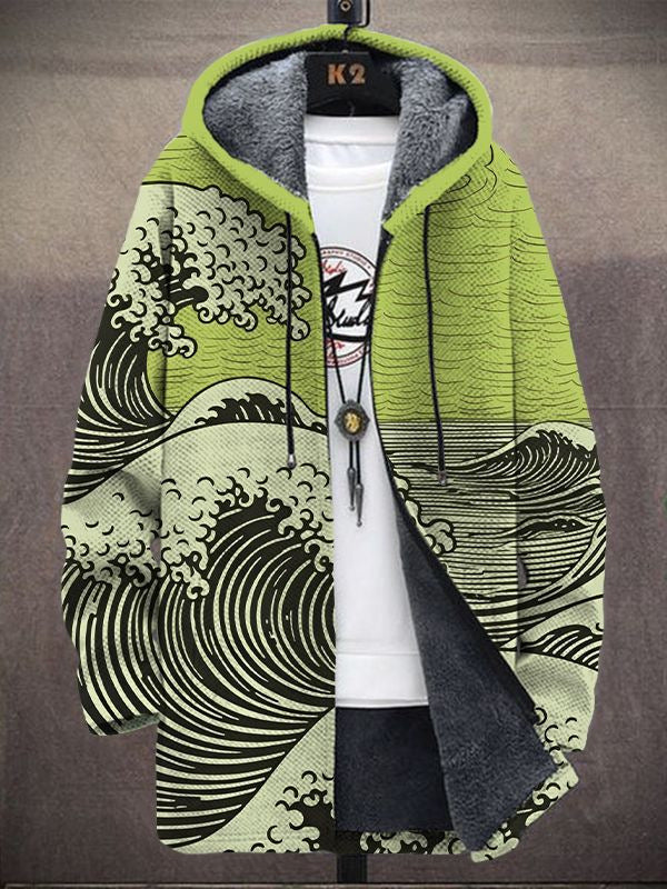Eloise art-inspired hoodie shown in a bold colourful print, worn casually