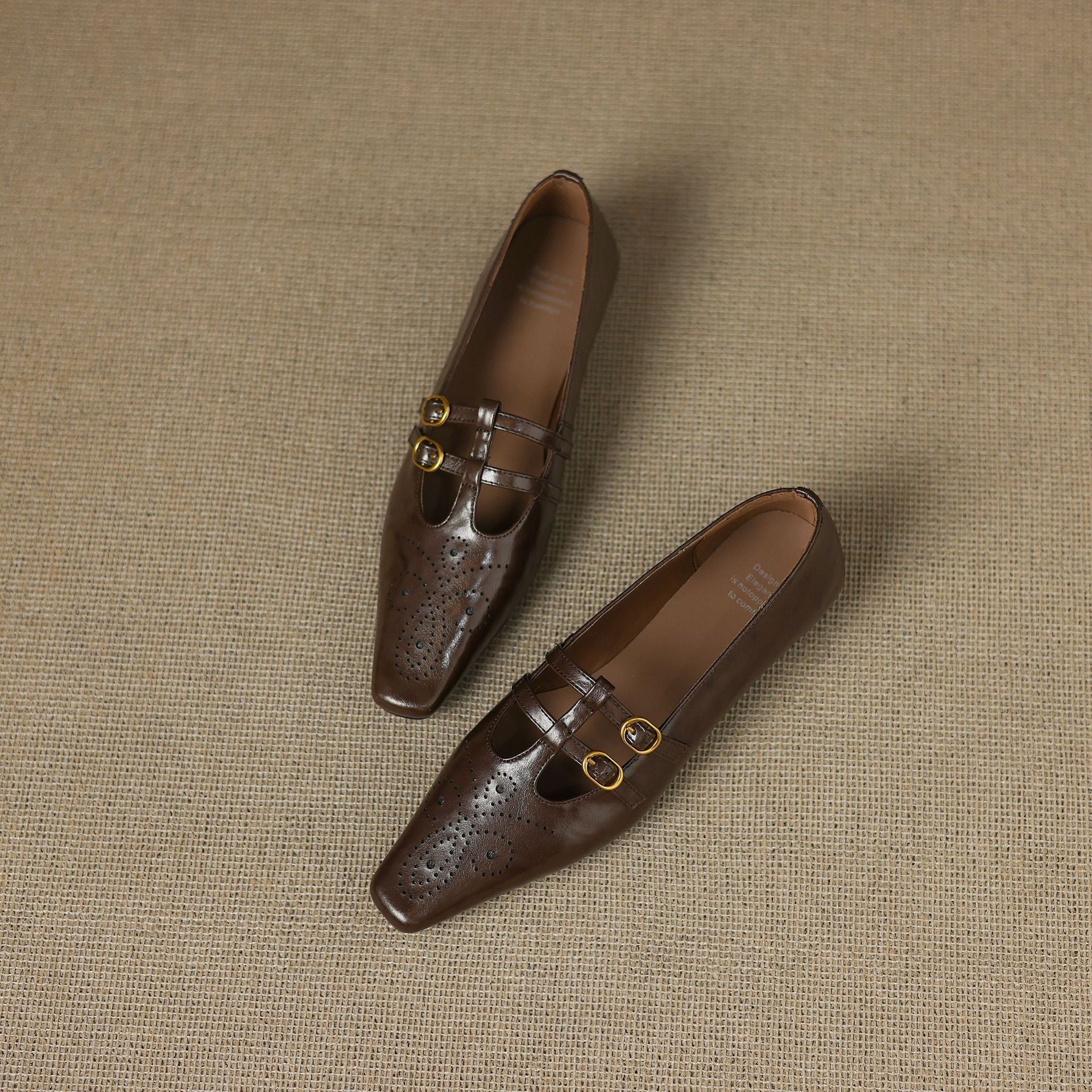 Ceyla | Brogued Double-Strap Mary Jane Flat