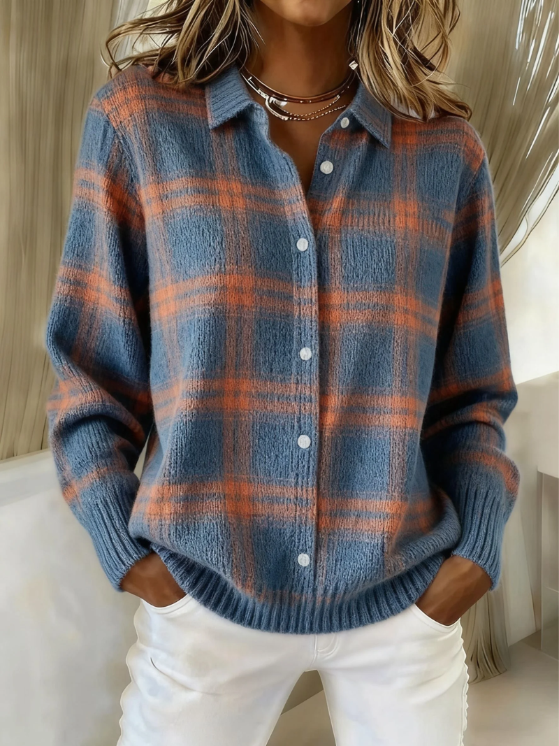 Zafira™ | Women's Blue Check Cardigan