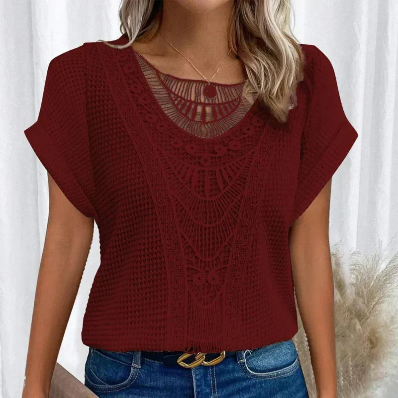 Clara | Crochet-Detail Boho Top