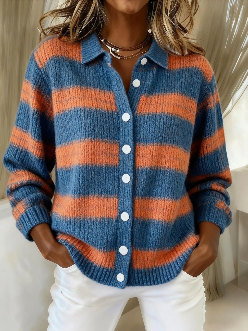 Livia™ | Women's Striped Knitted Cardigan