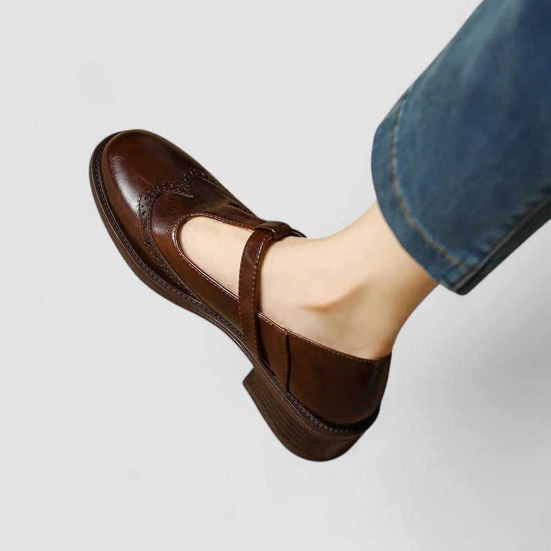 Daisy casual Mary Jane shoes with rounded toe and classic strap, shown in a neutral tone