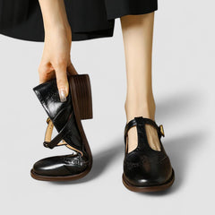 Daisy casual Mary Jane shoes with rounded toe and classic strap, shown in a neutral tone