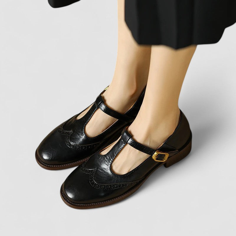 Daisy casual Mary Jane shoes with rounded toe and classic strap, shown in a neutral tone