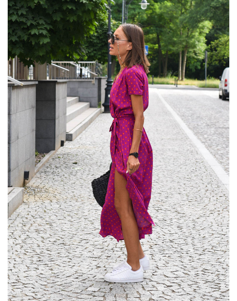 Tzahalit | Stylish V-Neck Floral Dress