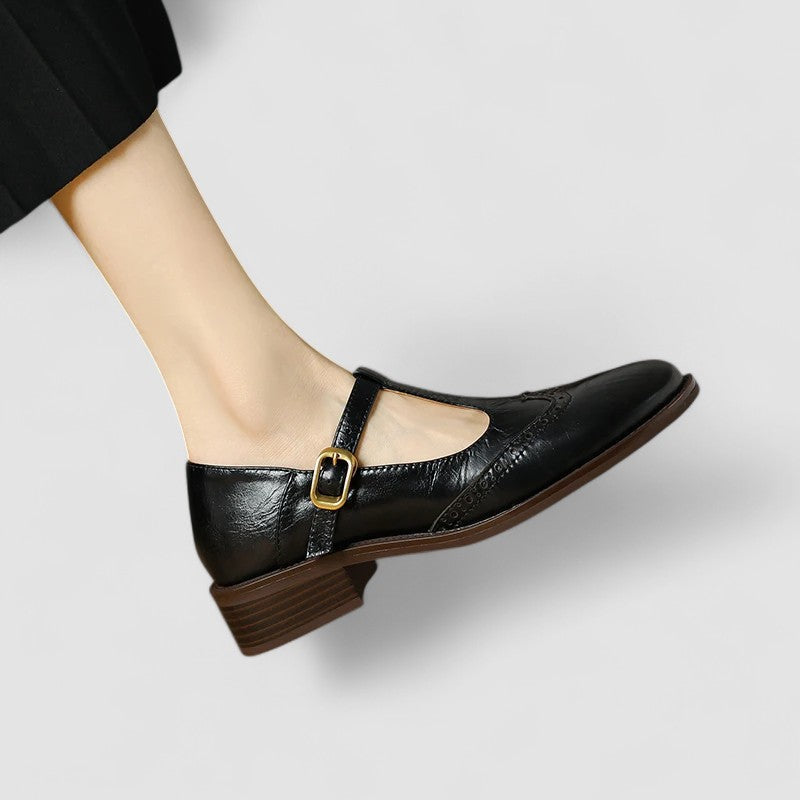 Daisy casual Mary Jane shoes with rounded toe and classic strap, shown in a neutral tone