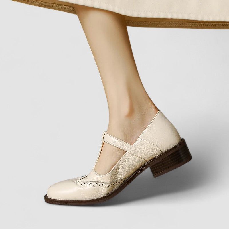 Daisy casual Mary Jane shoes with rounded toe and classic strap, shown in a neutral tone