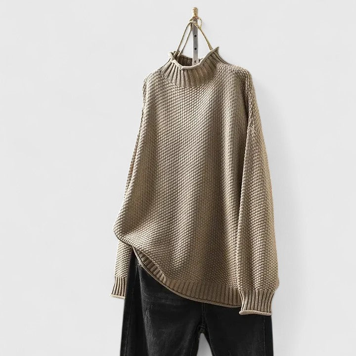 Everly | Textured Mock Neck Sweater