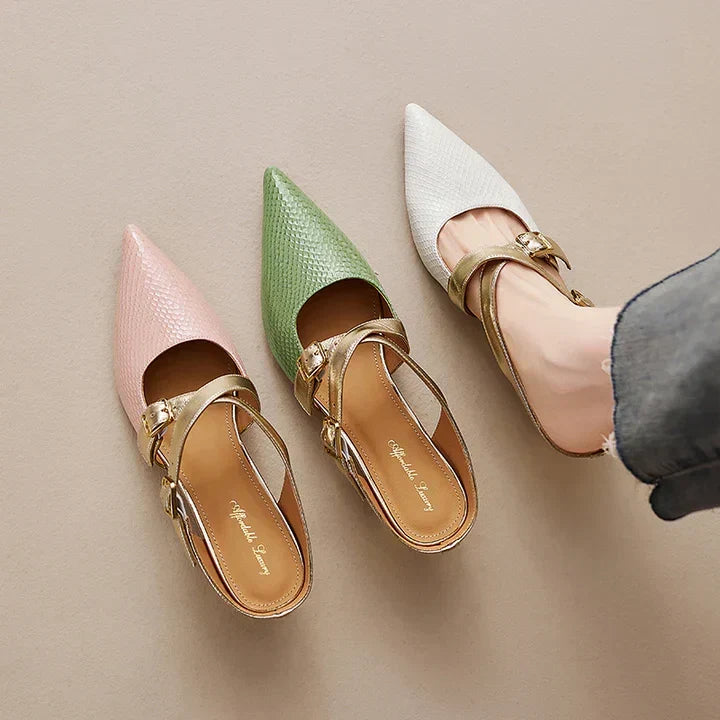Zelle Genuine Leather Mules