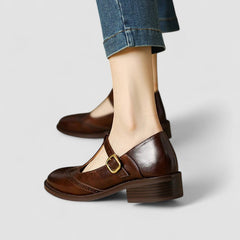 Daisy casual Mary Jane shoes with rounded toe and classic strap, shown in a neutral tone